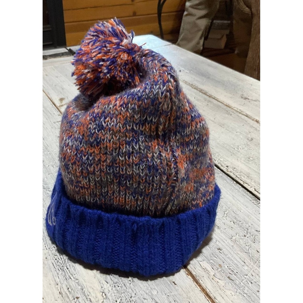 NCAA Boise State Broncos Royal Blue Orange Knit Pom Beanie Hat One Size Towcaps